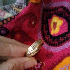 Gold and Silver Patterned Ring